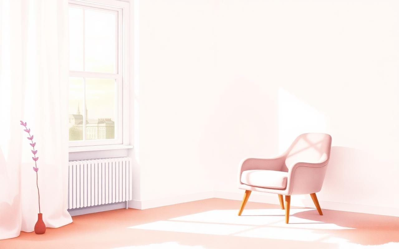 Soft watercolour image in calming tones, suggesting a quiet and welcoming counselling space.
