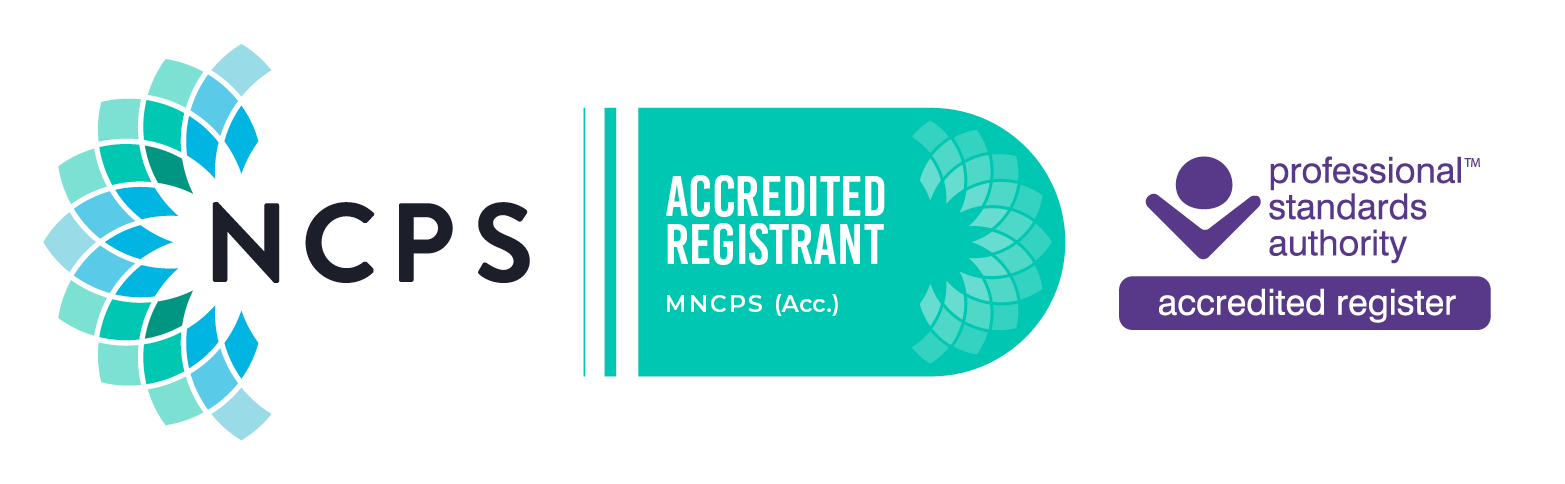 NCPS Accredited Registrant MNCPS (Acc.) — National Counselling and Psychotherapy Society, Professional Standards Authority accredited register